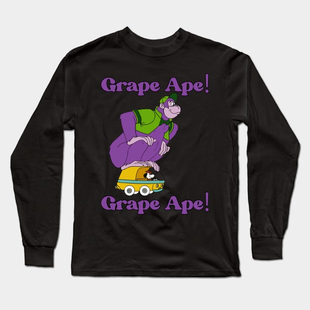 Grape Ape Long Sleeve T-Shirt by HellraiserDesigns